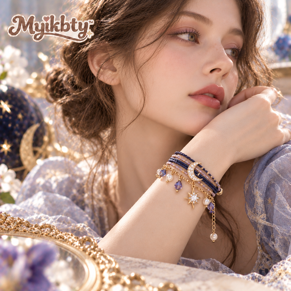 Myikbty™ Celestia Star & Moon Multi-Cord Bracelet